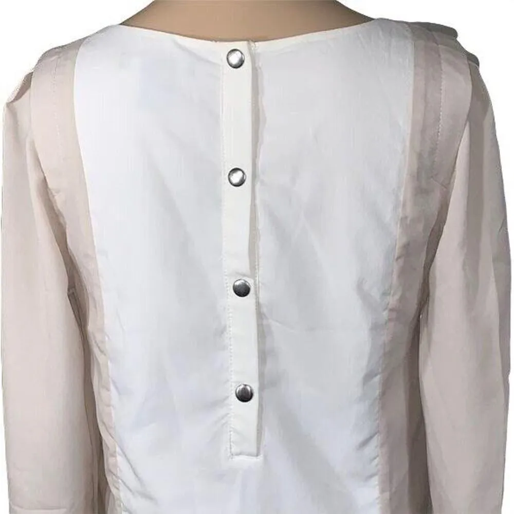 H&M Womens Sheath Dress Silky Lightweight Colorblock with Pockets Size 4 - Image 6