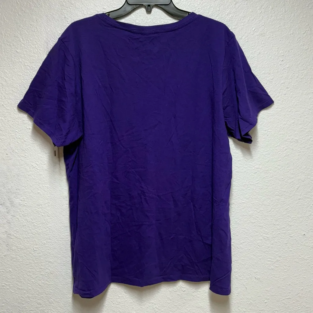 Purple Clemson Baseball Cotton Ladies' Tee Size 2X - Image 2