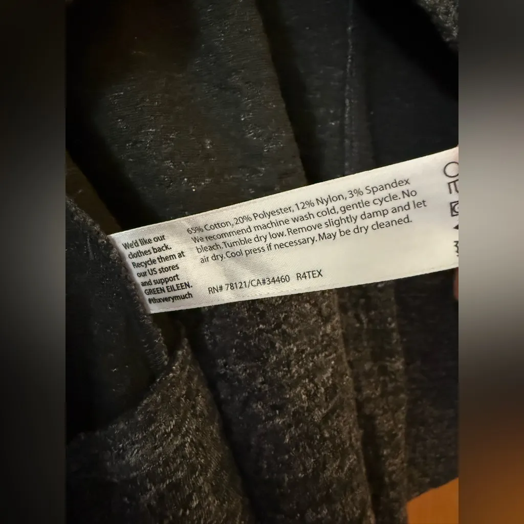 Eileen Fisher Gray Terrazzo Draped Jacket Shrug Open Front Cardigan Asymmetrical - Image 5