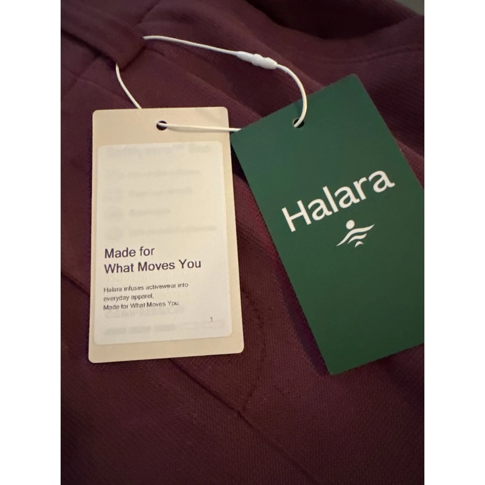 Brand New Halara Women's Size XS Purple High Waisted Wide Leg Pants - Image 3