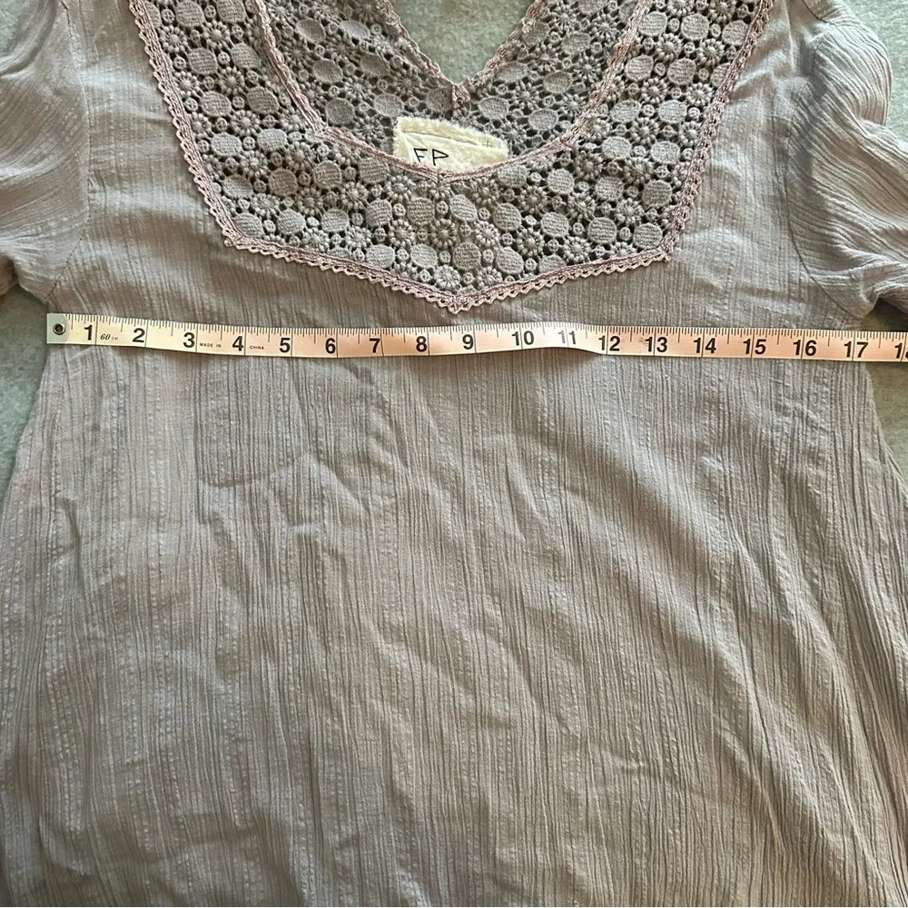 Free People FP One lavender boho blouse size S - Image 5