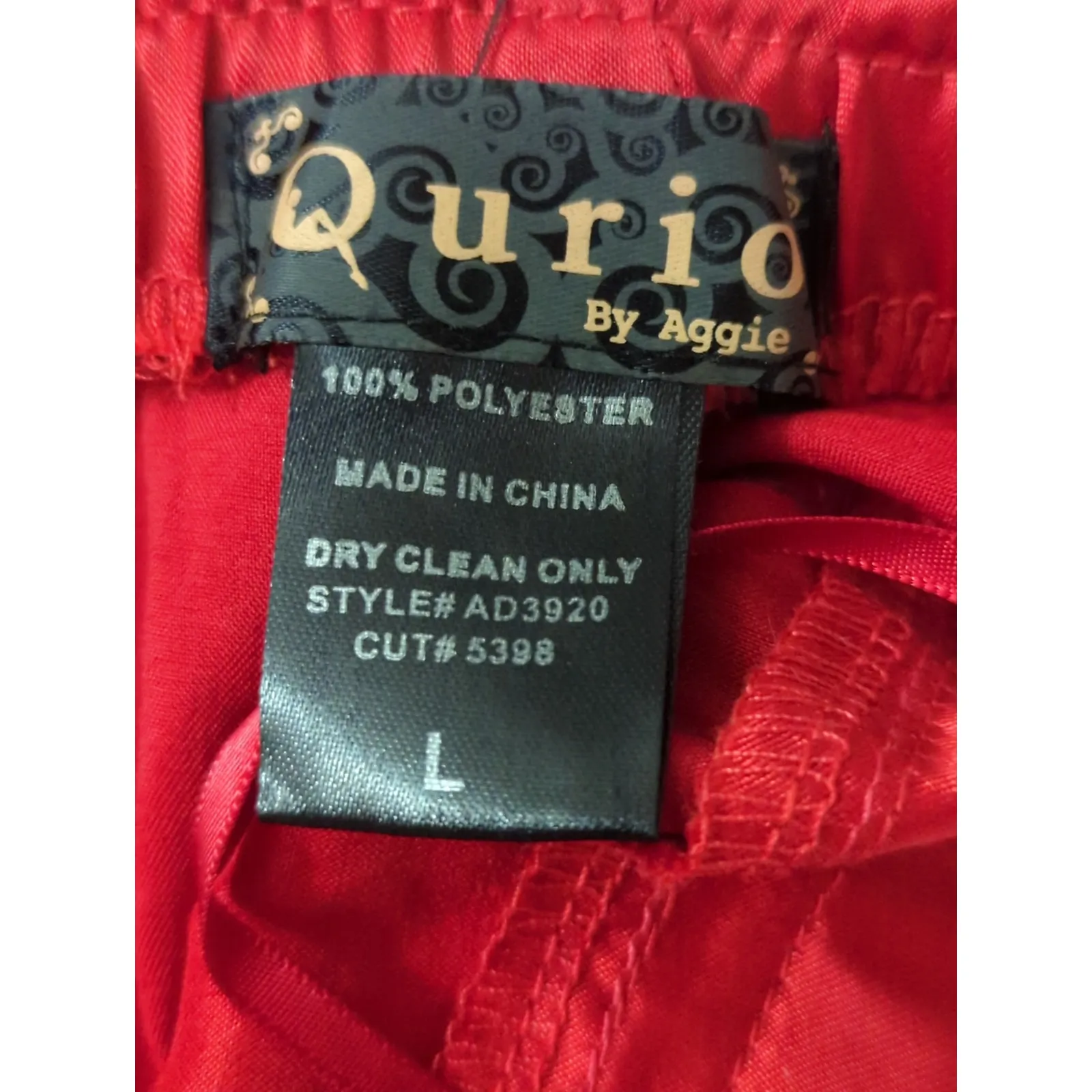 Qurio by Aggie Strapless Cocktail Dress Red Crystal Embellished Womens Large - Image 9