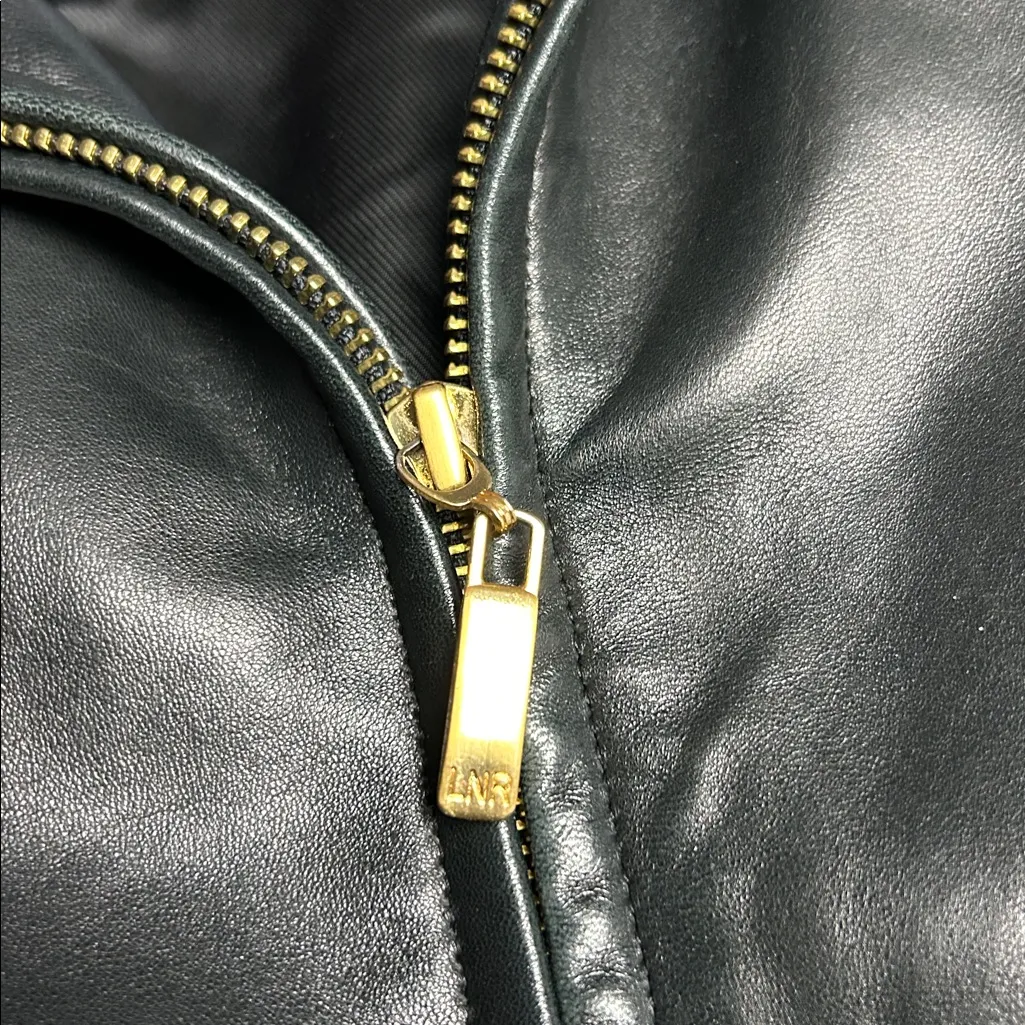 LNR by La Nouvelle Renaissance Genuine Leather Jacket – Size Large Black - Image 4