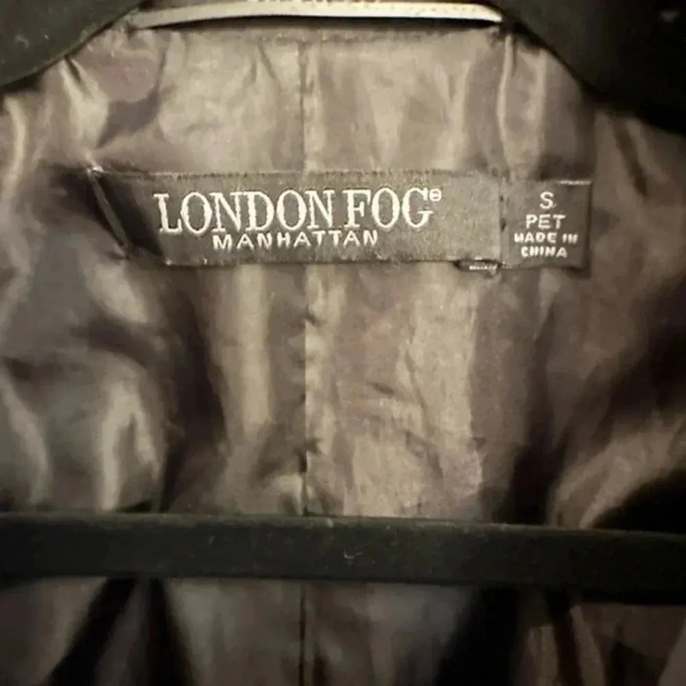 Vintage London Fog Manhattan Black Quilted Button Down Jacket Size Small Petite - Image 4