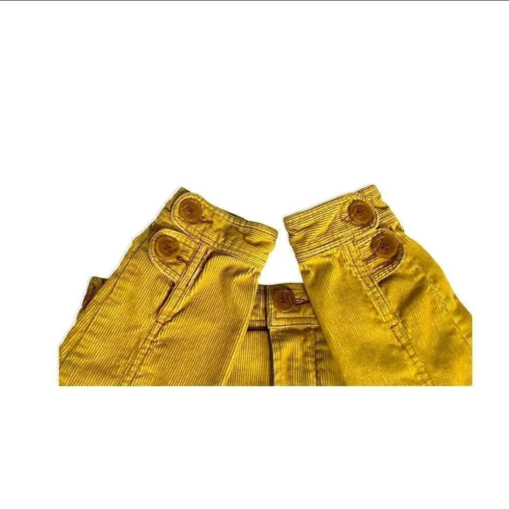 Tulle Yellow Corduroy Cropped Trucker Jacket Yellow Size M - Image 8