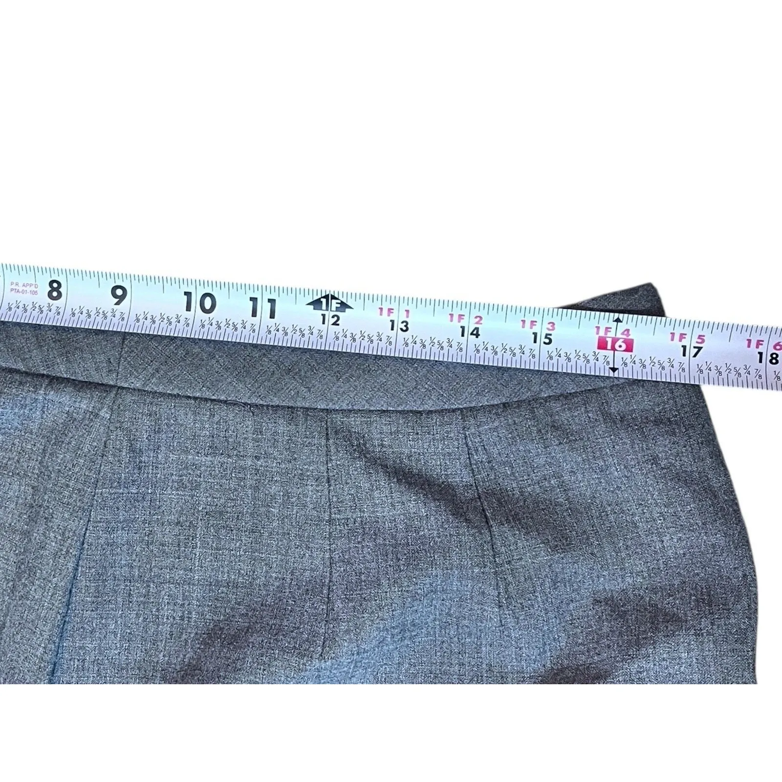 Lands End Classic Grey Dress Pants Size 14 P Business Casual Preppy Quiet Luxury - Image 6