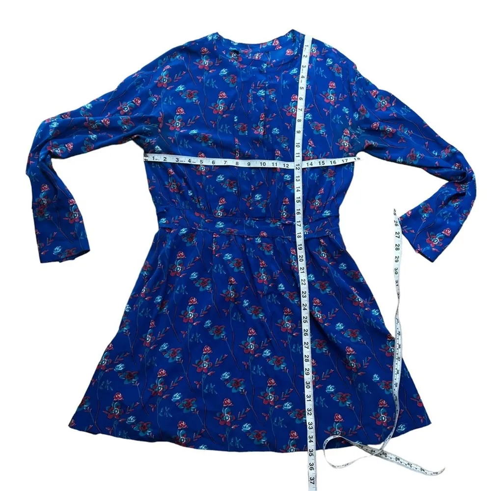 Thakoon 100% Silk Floral Long Sleeve Button Down Dress SAMPLE Size 4 - Image 3