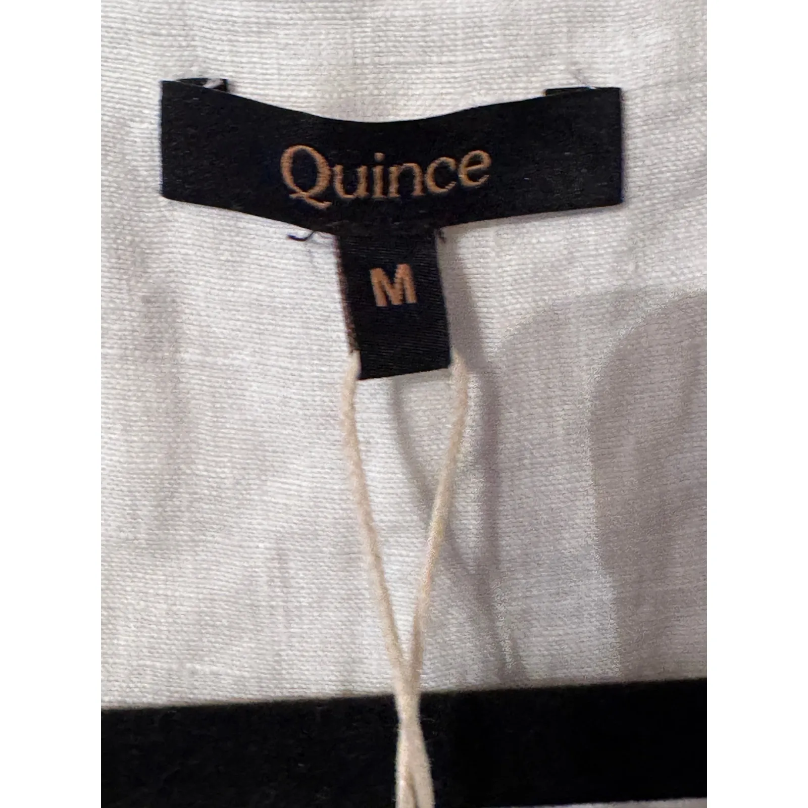 Quince European Linen Pleated Button Front Sleeveless Midi Dress White M New - Image 6