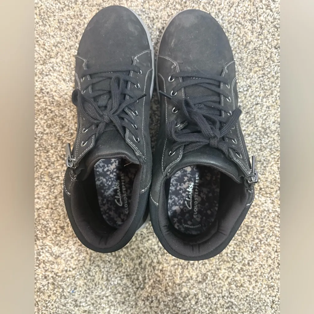 Clarks Cloudsteppers Lace up Booties w/ Zip Detail Breeze Glide Black Size‎ 10 - Image 5