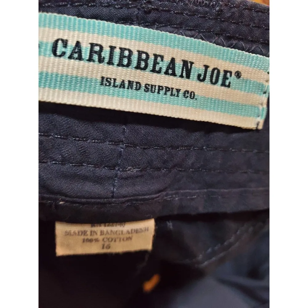 Caribbean Jean Women's Blue Cotton Mid Rise Zippered Straight Legs Pant Size 16 - Image 7