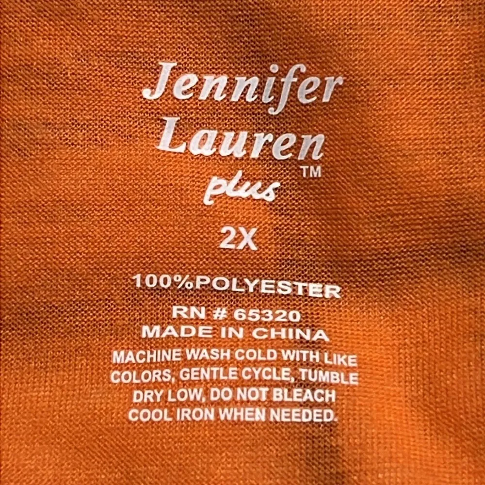 Jennifer Lauren womens plus size 2x orange tank sleeveless semi sheer comfy nwt - Image 12