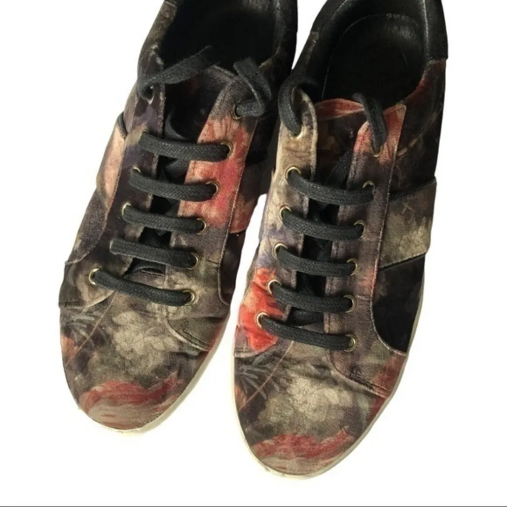 Joie Dakota velvet floral sneakers Size 37.5/ US 7.5 - Image 5