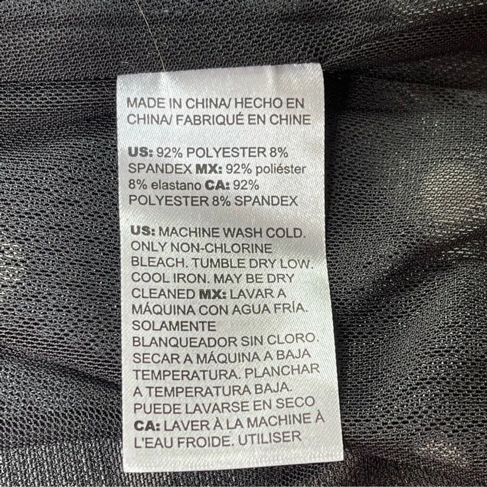 CHICO'S women polka dot mesh whimsy goth cardigan v-neck Sz XS stretching - Image 6