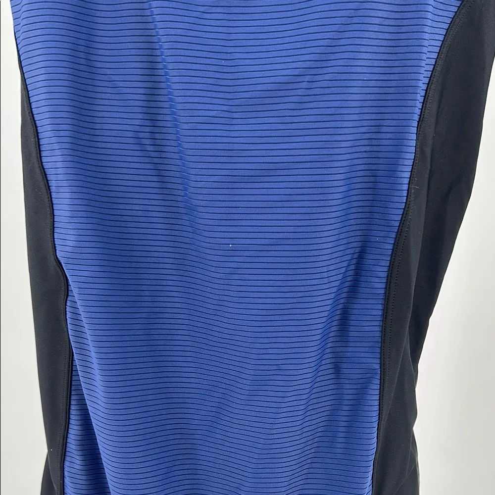 Speedo Black and Blue Women's One Piece Swimsuit XXL striped racer back vacation - Image 6