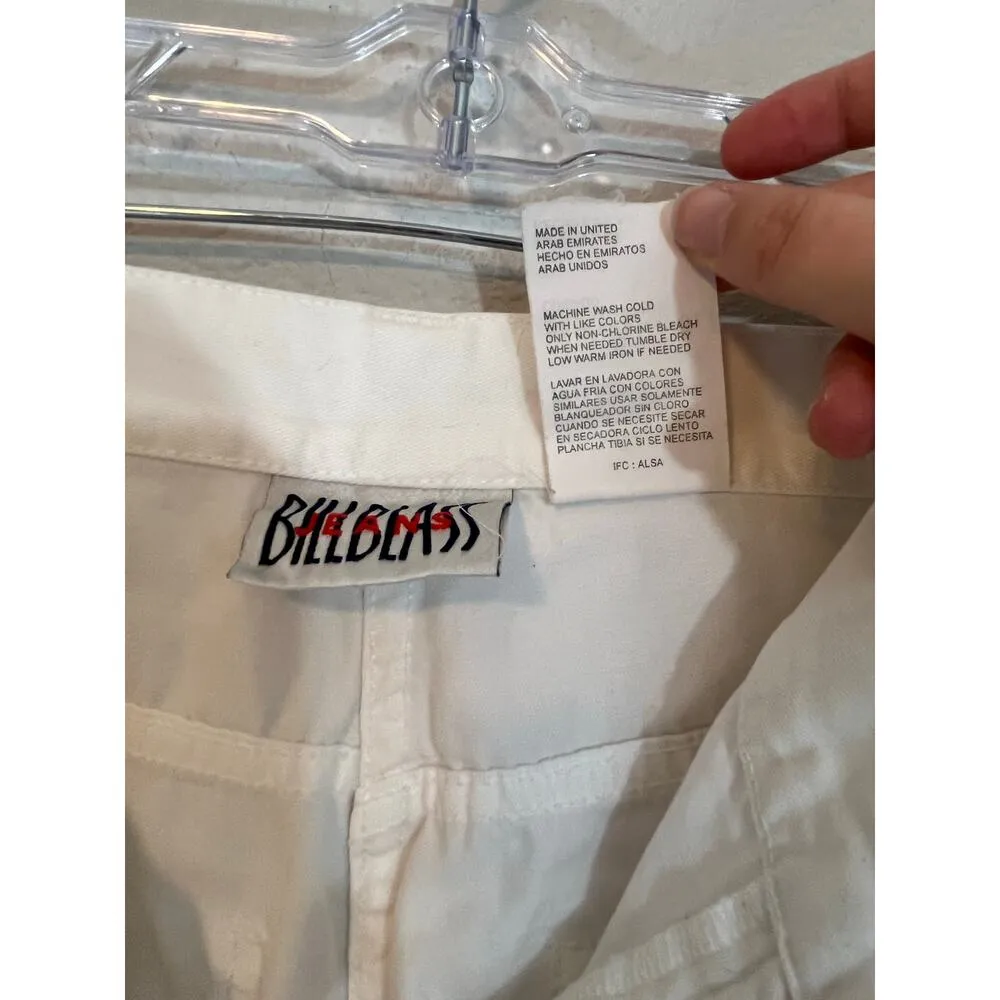 Bill Blass white cargo capri crop pants 100% cotton size 6 - Image 3