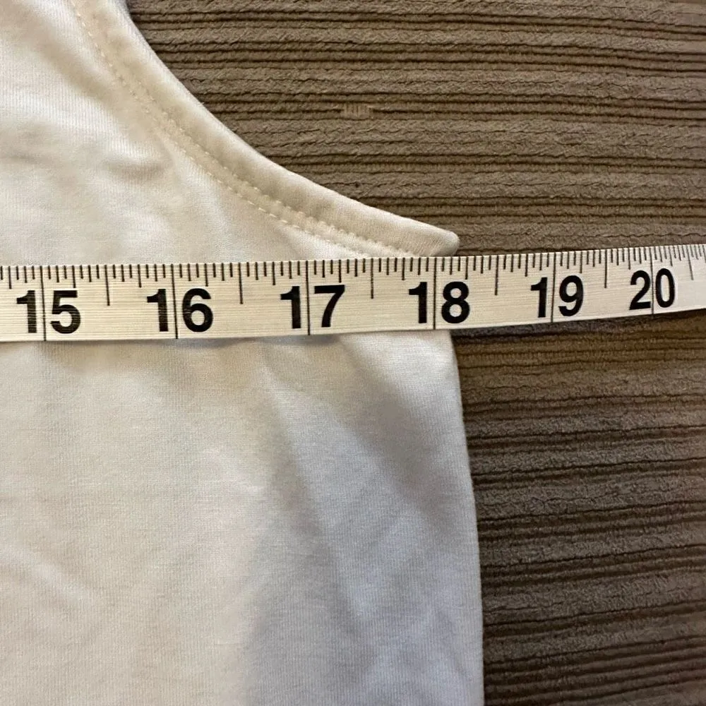 Athleta white tank along side slit xs - Image 6