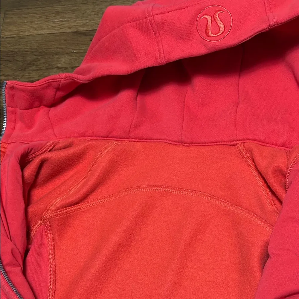 Lululemon Scuba Full Zip Hoodie Carnation Red 0 - Image 7