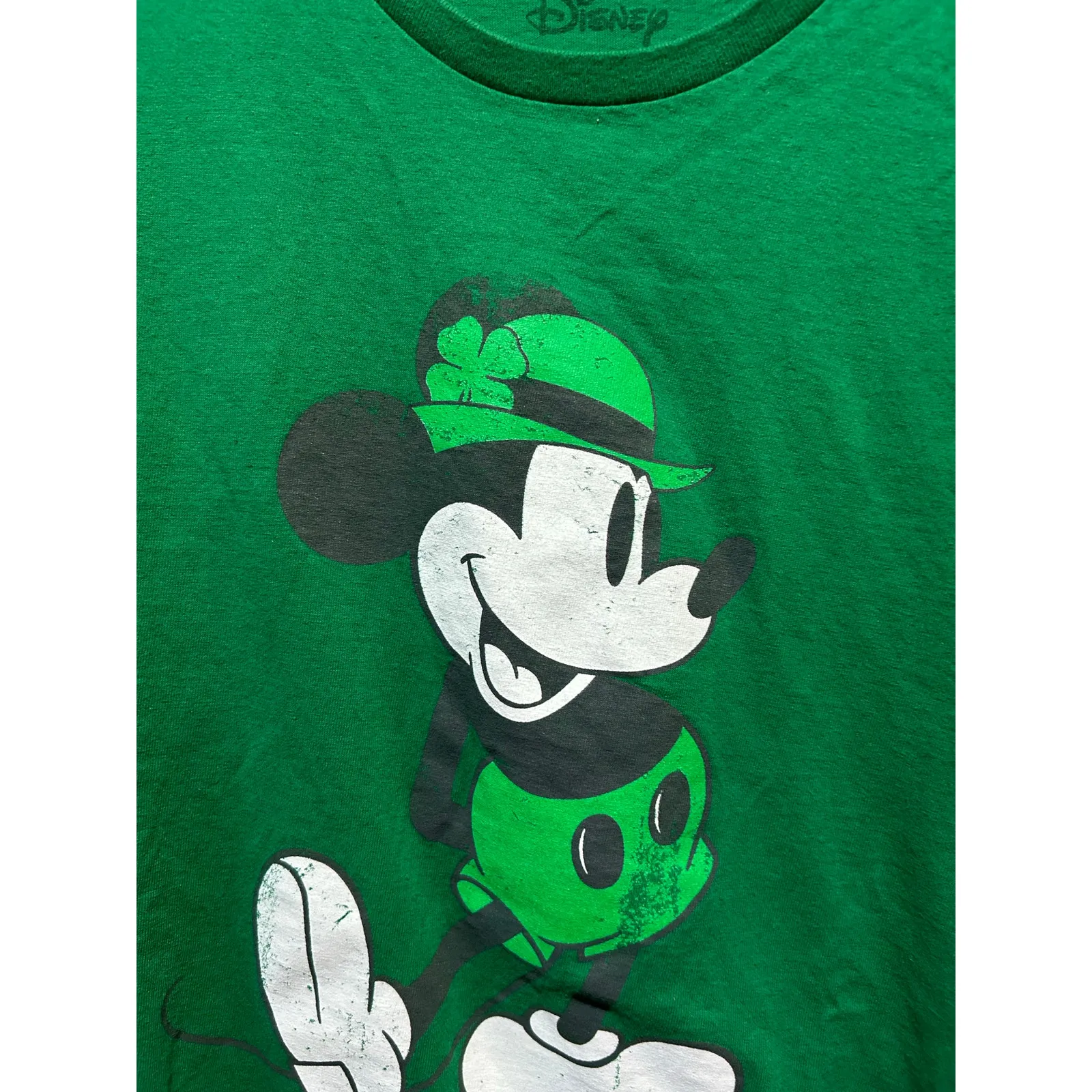 Disney Micky Mouse St. Patrick's Day t shirt womens size L Irish Leprechaun - Image 2
