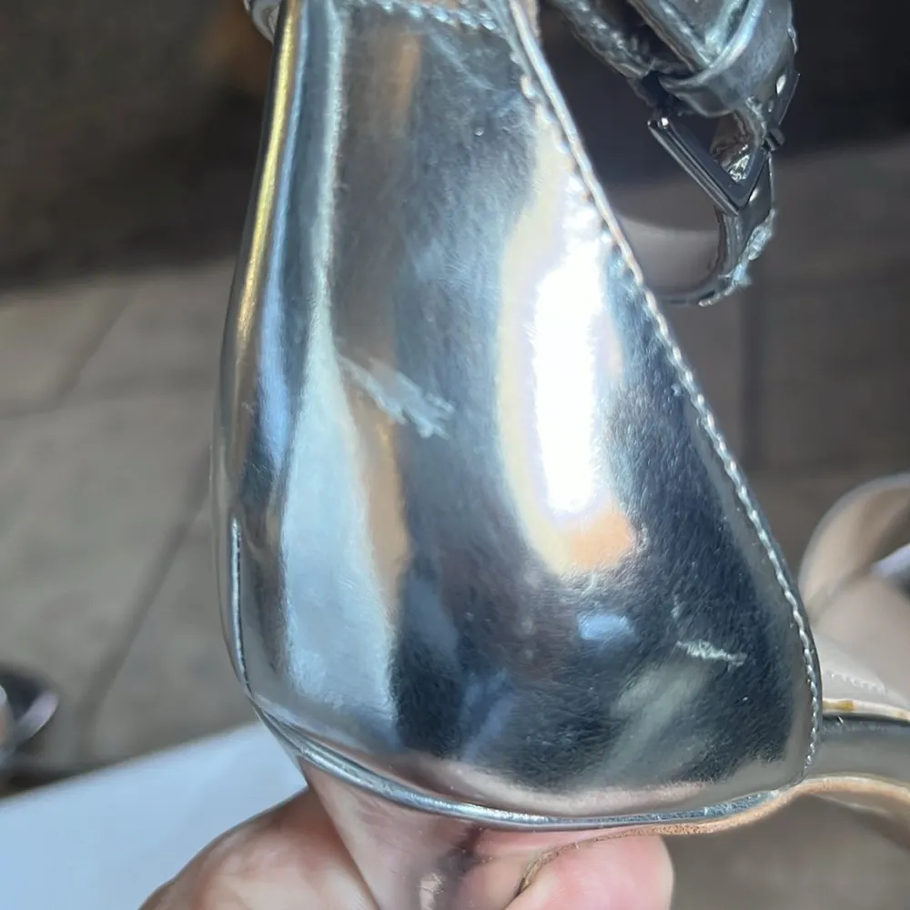 Aldo Prommy silver rhinestone heels - Image 5