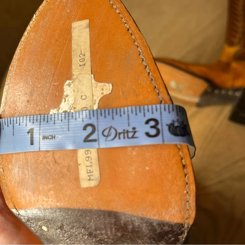 Vintage Tony Lama Black Label Marble Leather Tan Western Cowboy Boots Women’s 6 - Image 15