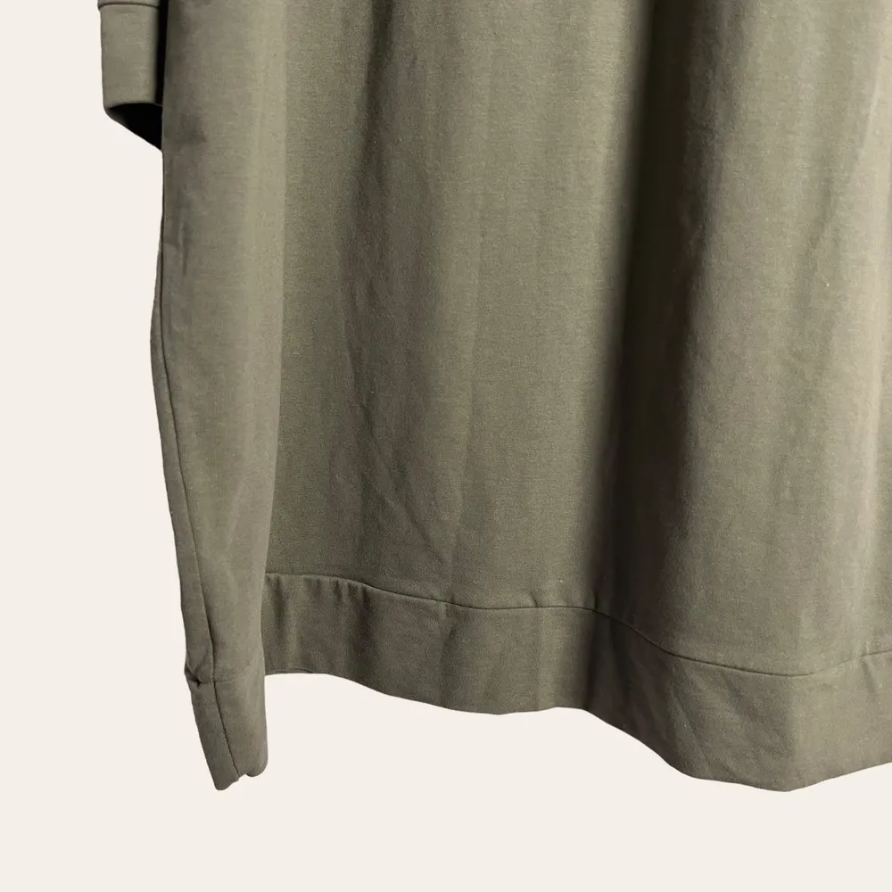 Torrid Olive Green Ruffled Knit Cold Shoulder Sweatshirt Dress 2X - Image 9