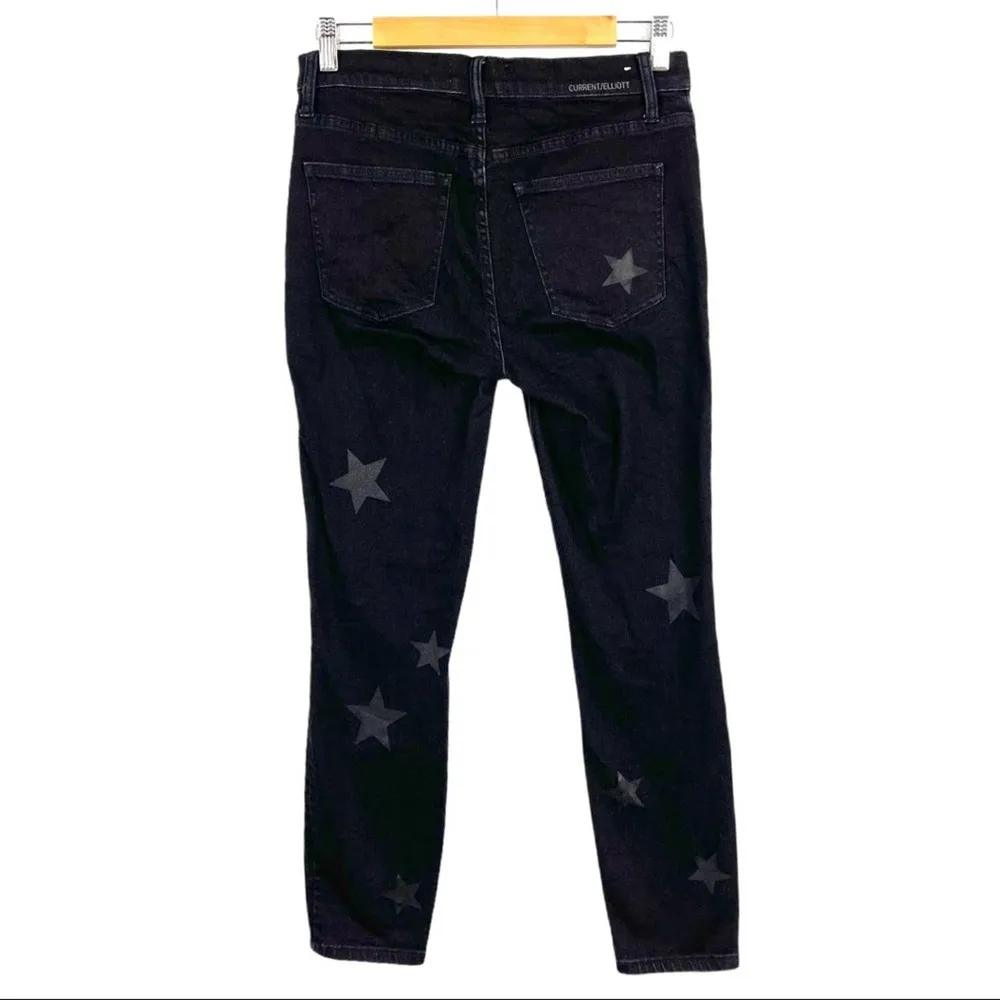 Current/elliott The High-rise Stiletto Skinny Jeans In Vineland With Stars 27 - Image 10