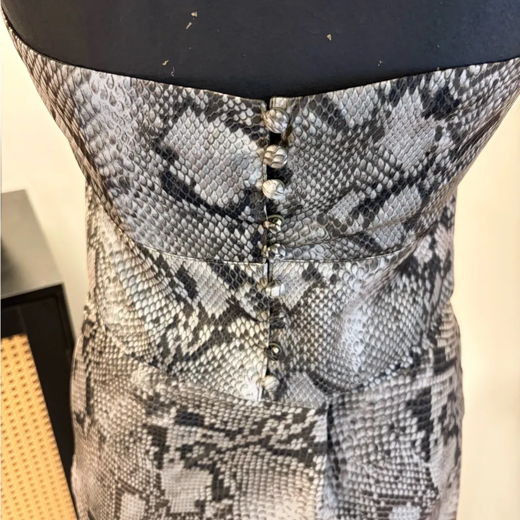 Banana Republic Snake Print 2-Piece Set Halter Top + Midi Skirt Size 4 / 4Petite - Image 5