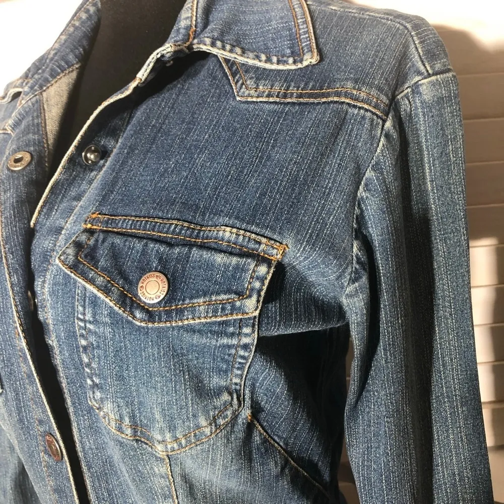 Hot Kiss Y2K Vintage Denim Shacket Cinched Waist XS - Image 7