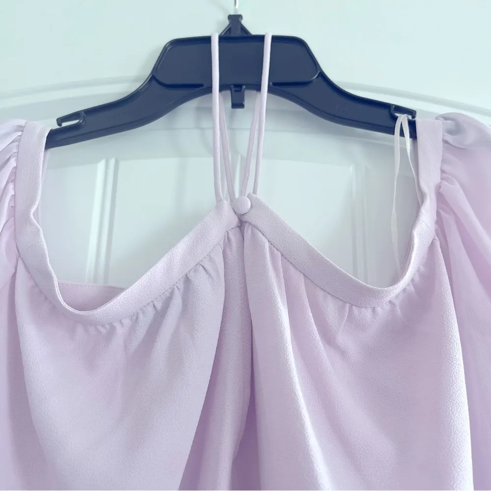 1.State Lavender Off-the-Shoulder Halter Neck Blouse Size XXS New w/o Tag $79.00 - Image 4
