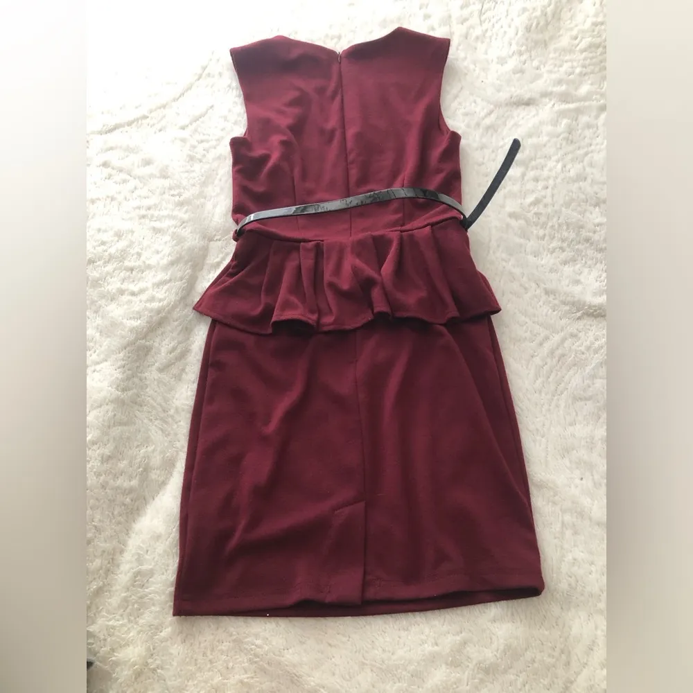 peplum dress forever 21 Forever 21 Burgundy Bodycpm Peplum Dress - $16 (36% Off Retail)