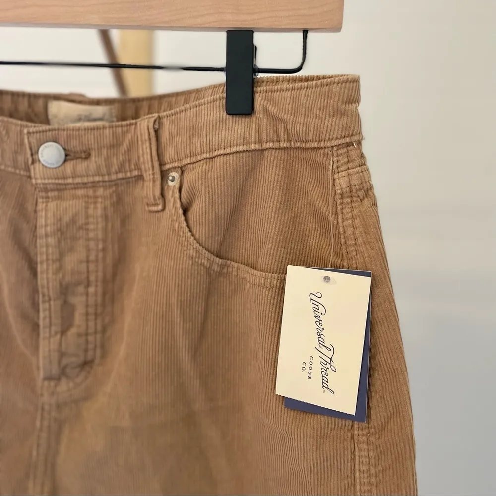 Universal Thread Brown Corduroy Mini Skirt Women's Size 10 - Image 2