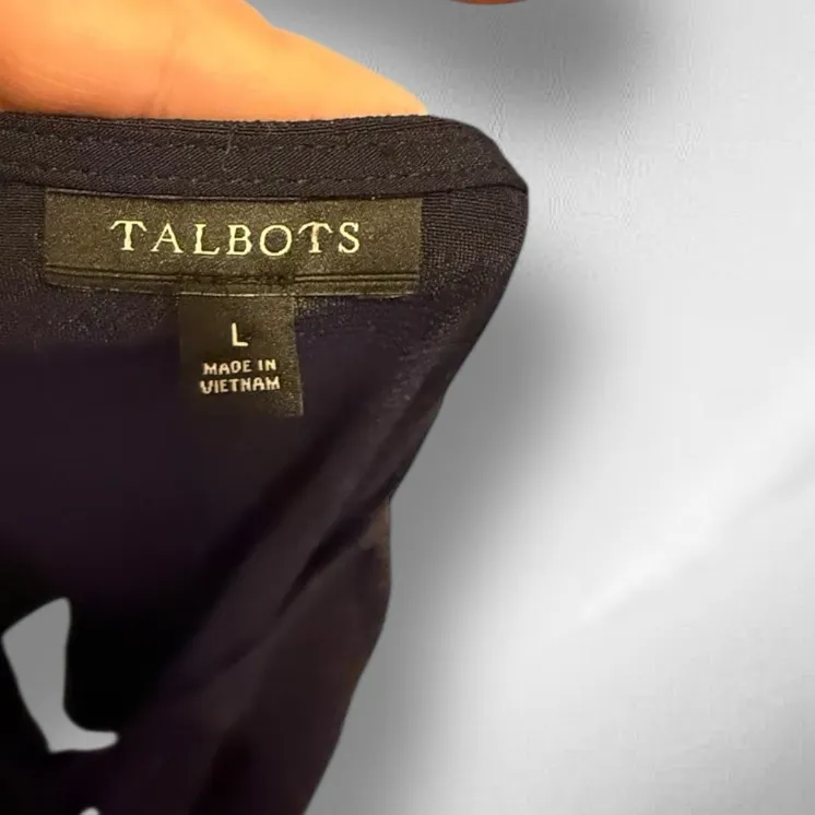 Talbot's‎ Black Wrap Blouse - Image 5