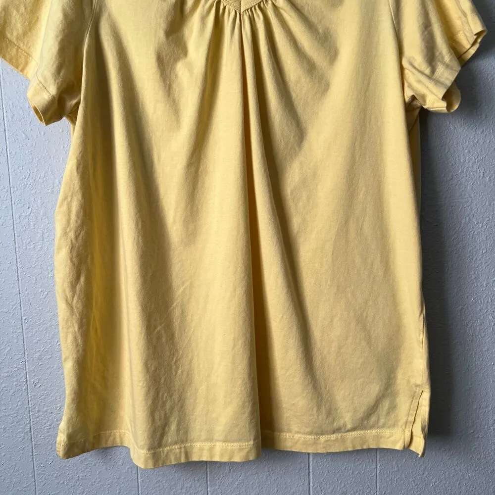 Woman Within T-Shirt 1X 100% Cotton Relaxed Comfort Breathable Everyday Wear - Image 3