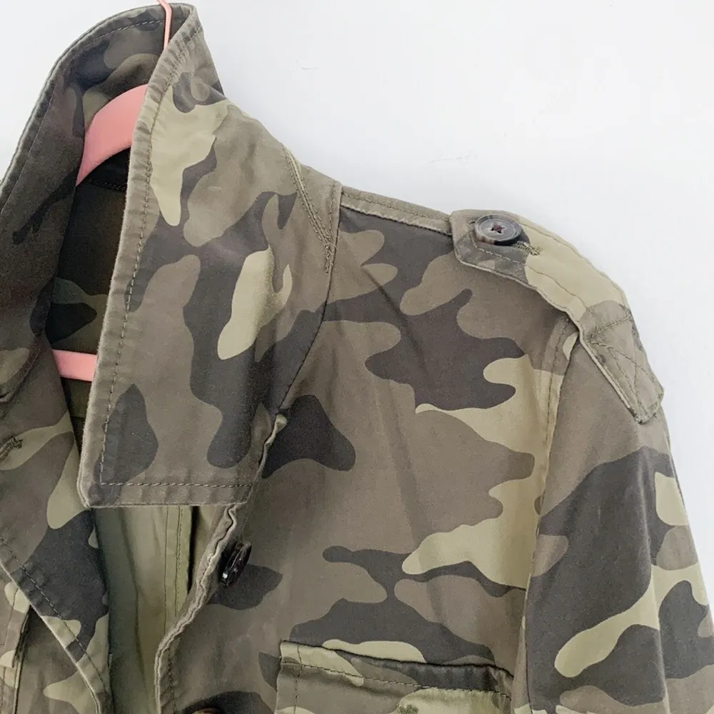 Banana Republic Oversized Camo Military Army Jacket Small - Image 11