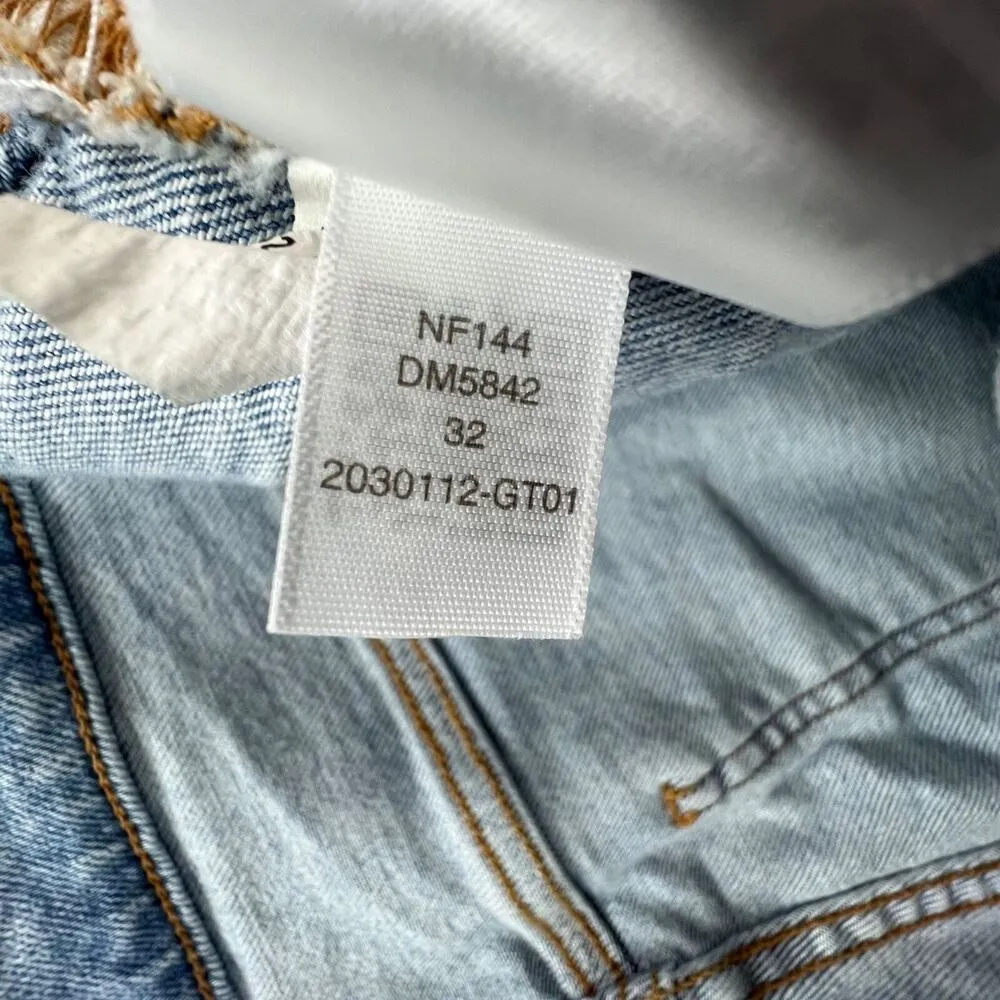 Madewell Curvy Mom Jeans Womens 32 Light Wash Blue Distressed High Rise Stretch - Image 13