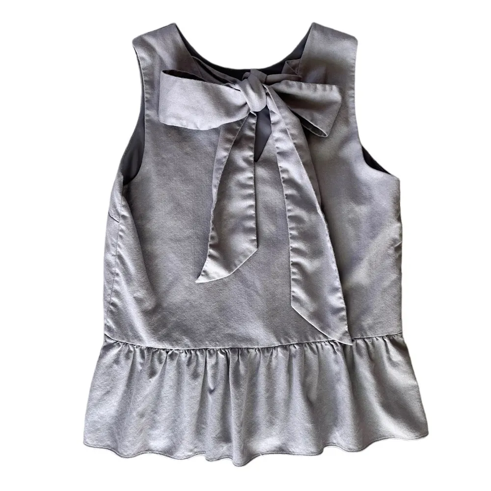 J Crew Wool Peplum Sleeveless Top Size 2 - Image 4