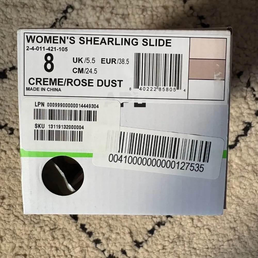 APL Athletic Propulsion Labs women's shearling slides creme/rose dust size 8 - Image 2