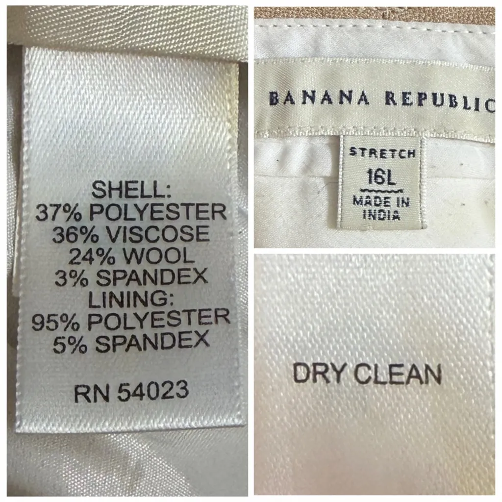 Banana Republic Stretch Tailored Slim Crop Ankle Pants Women’s Size 16 Long 16L - Image 8