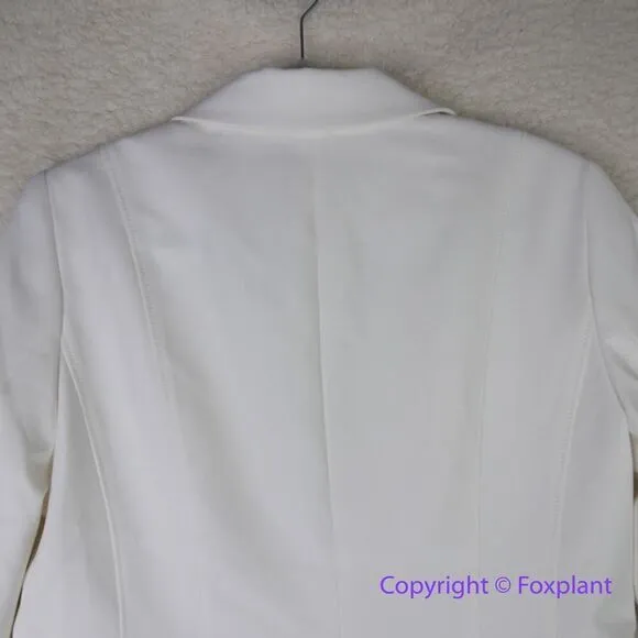 New! White House Black Market‎ WHBM Signature Blazer in Ecru, size 16 - Image 13