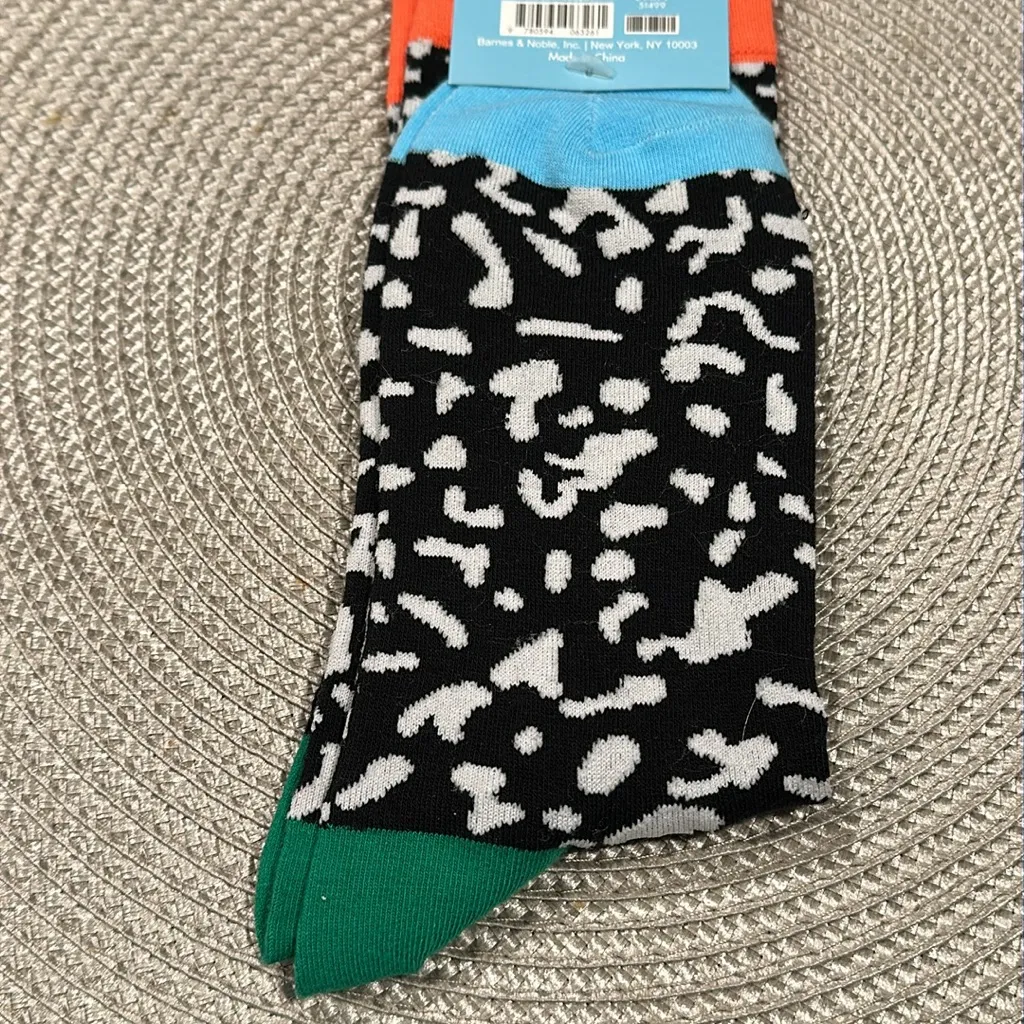 Paper Source Composition Socks NEW Unisex Crew Adult Socks Black - Image 7