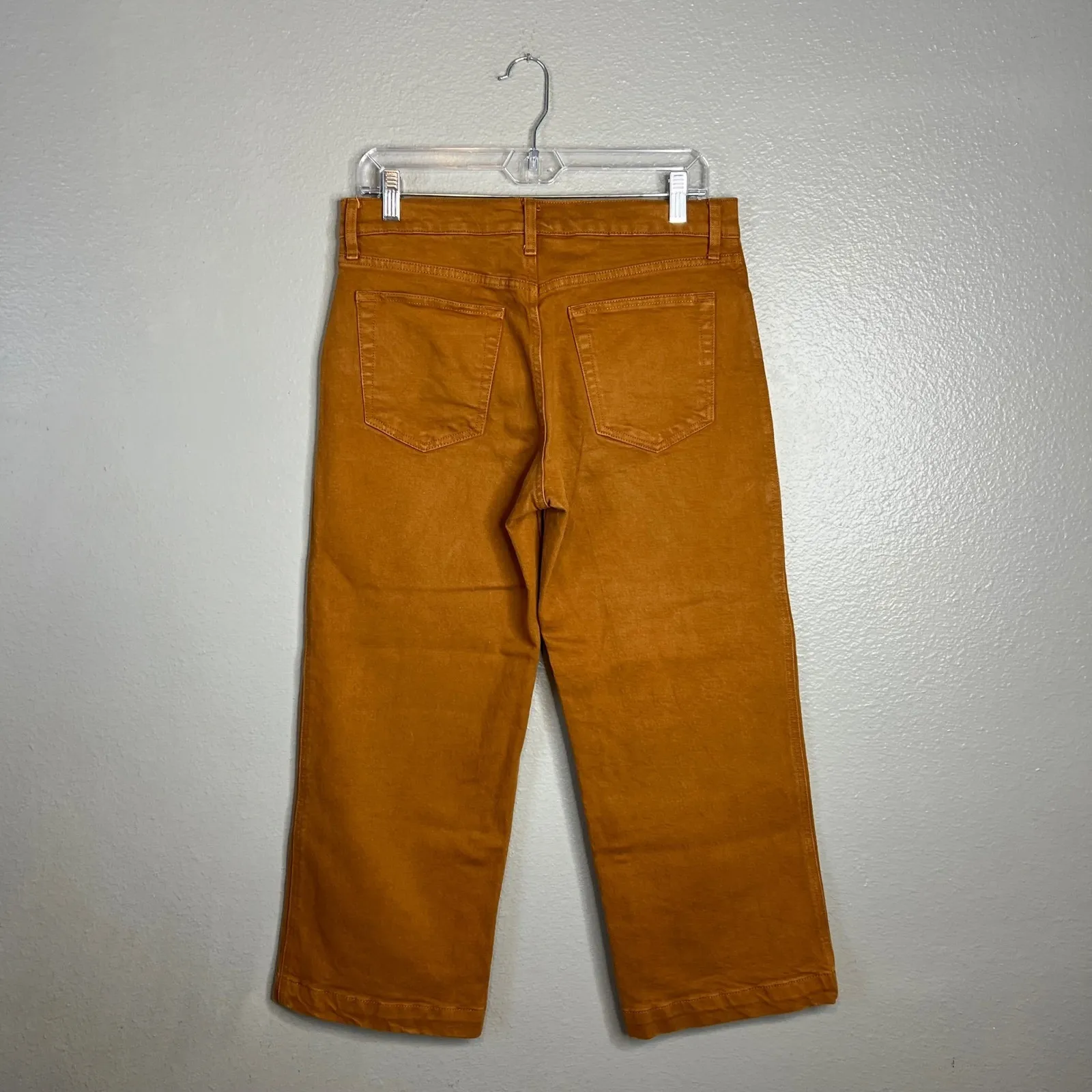 Lucky Brand Midrise Crop Wide Leg Jeans Size 6 / 28 Rust Color‎ - Image 4