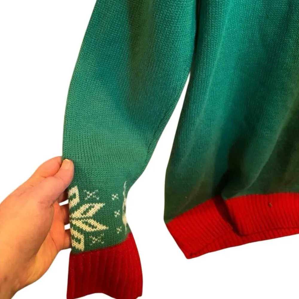 UNITED STATES SWEATER Bah Hum Pug Christmas Sweater Size Large Ugly Xmas Sweater - Image 11