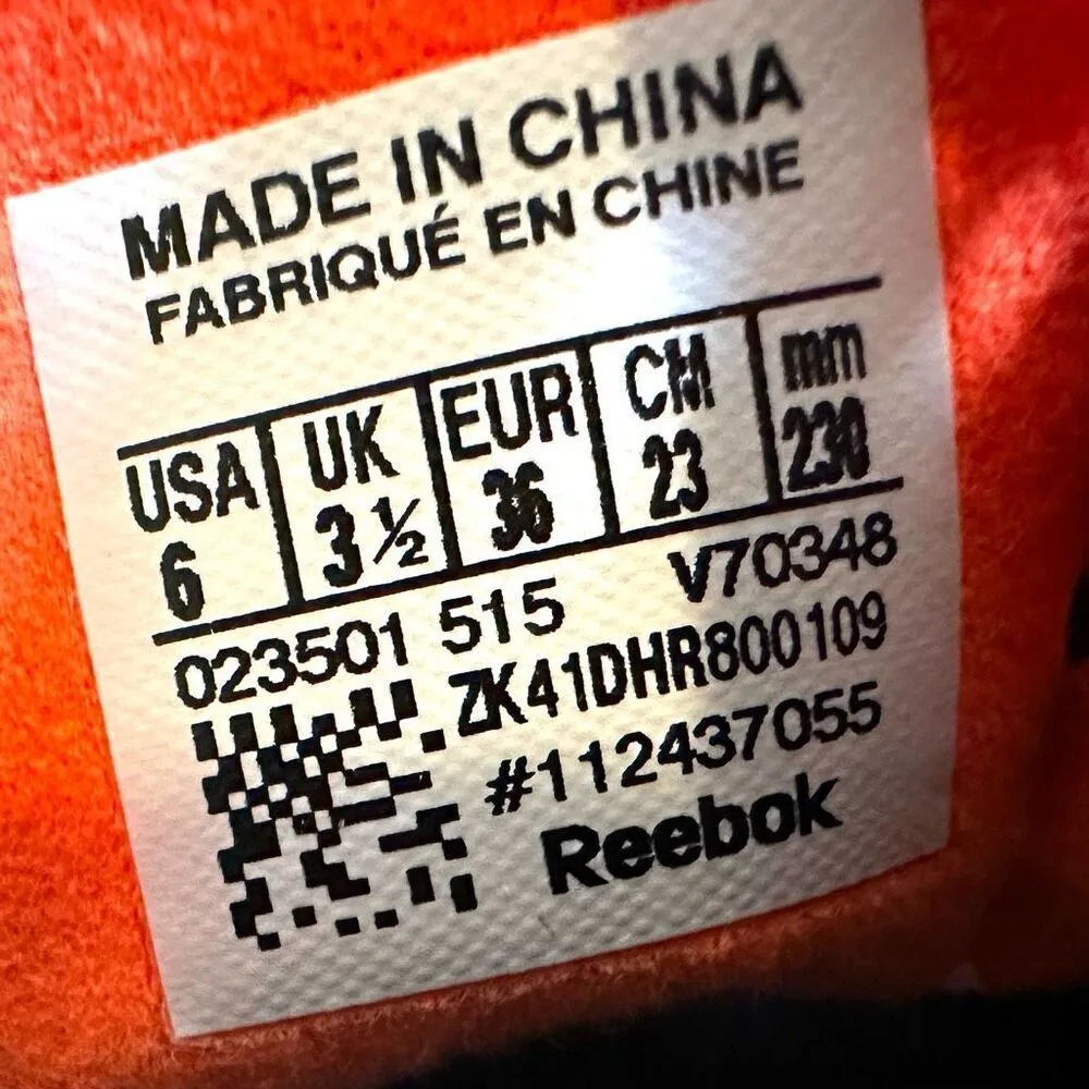 Reebok CrossFit H20 drain, Dura grip athletic shoes orange purple black size 6 - Image 5