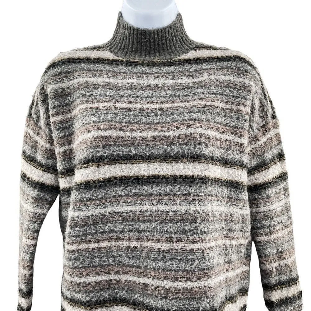 American Eagle Outfitters Striped Mock Neck Turtleneck Long Sleeve Sweater XS - Image 62