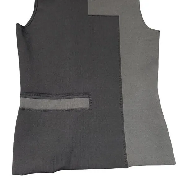 Alexander Wang Grey Colorblock Tank Special Occasion Party Office Siren Career L - Image 4