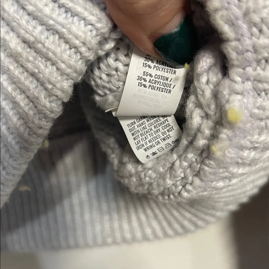 AERIE WOMENS TWO TONE KNIT MOCKNECK SWEATER MEDIUM - Image 4