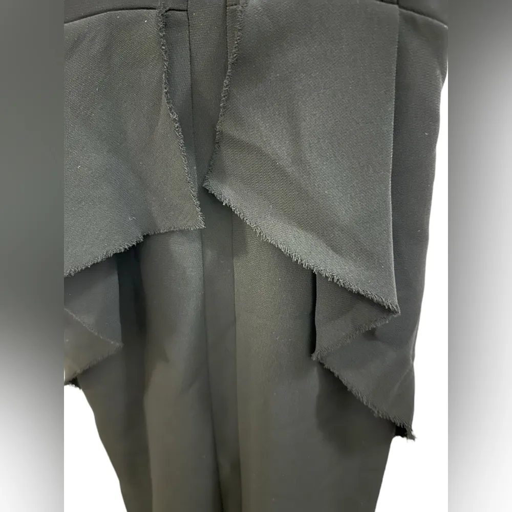 Rachel Comey Black cocktail halter peplum front slit dress Sz 2 - Image 5