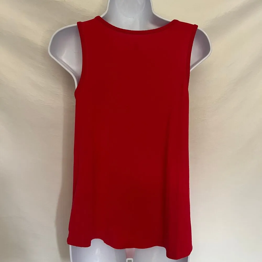 Disney Parks Minnie Mouse Womens Tank Top Sz S Polka Dots Bow Vacation Graphic - Image 7