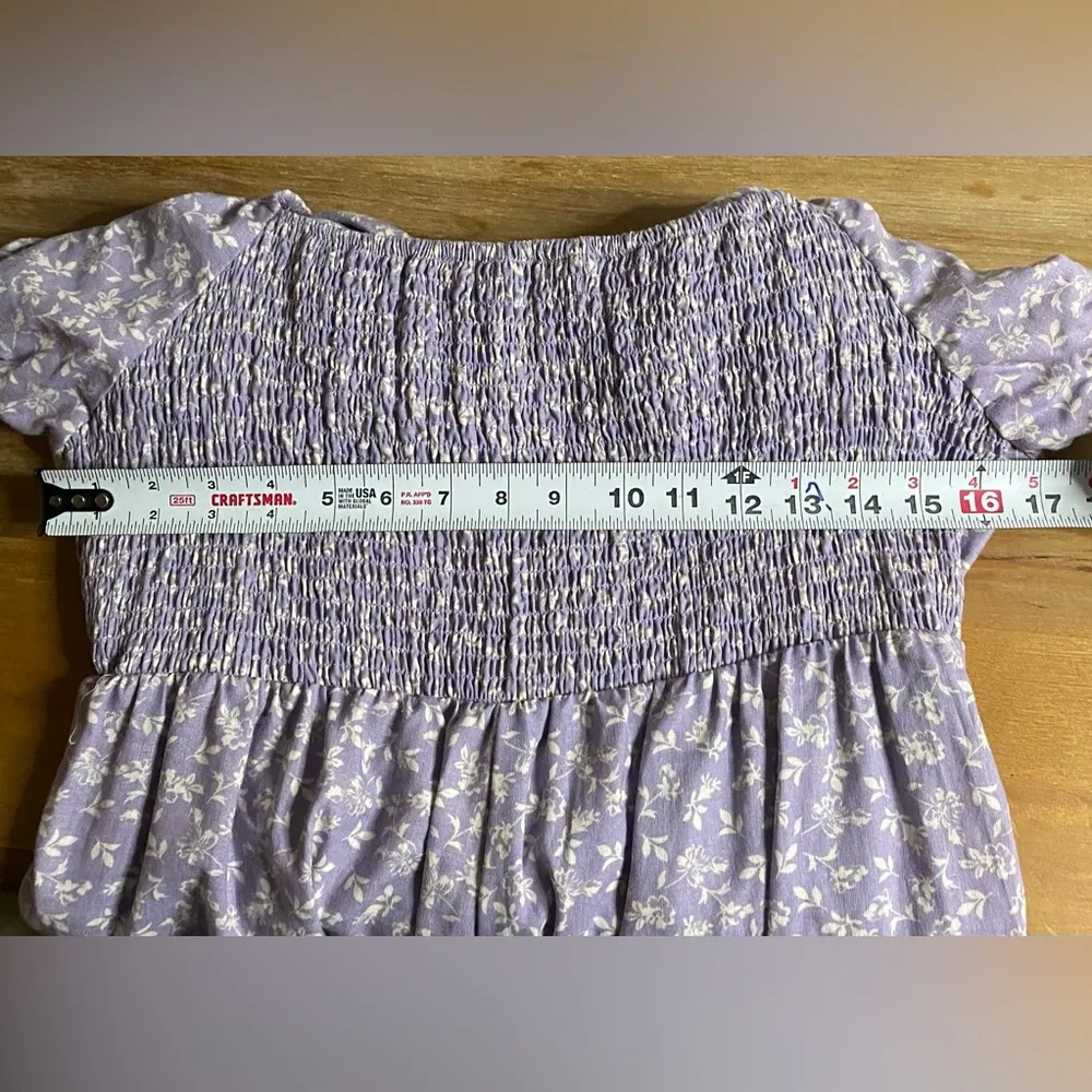 Juniors' Rewind Purple Floral Cutout Tie Front Jumpsuit XXL 2X Wide Leg Plus - Image 4