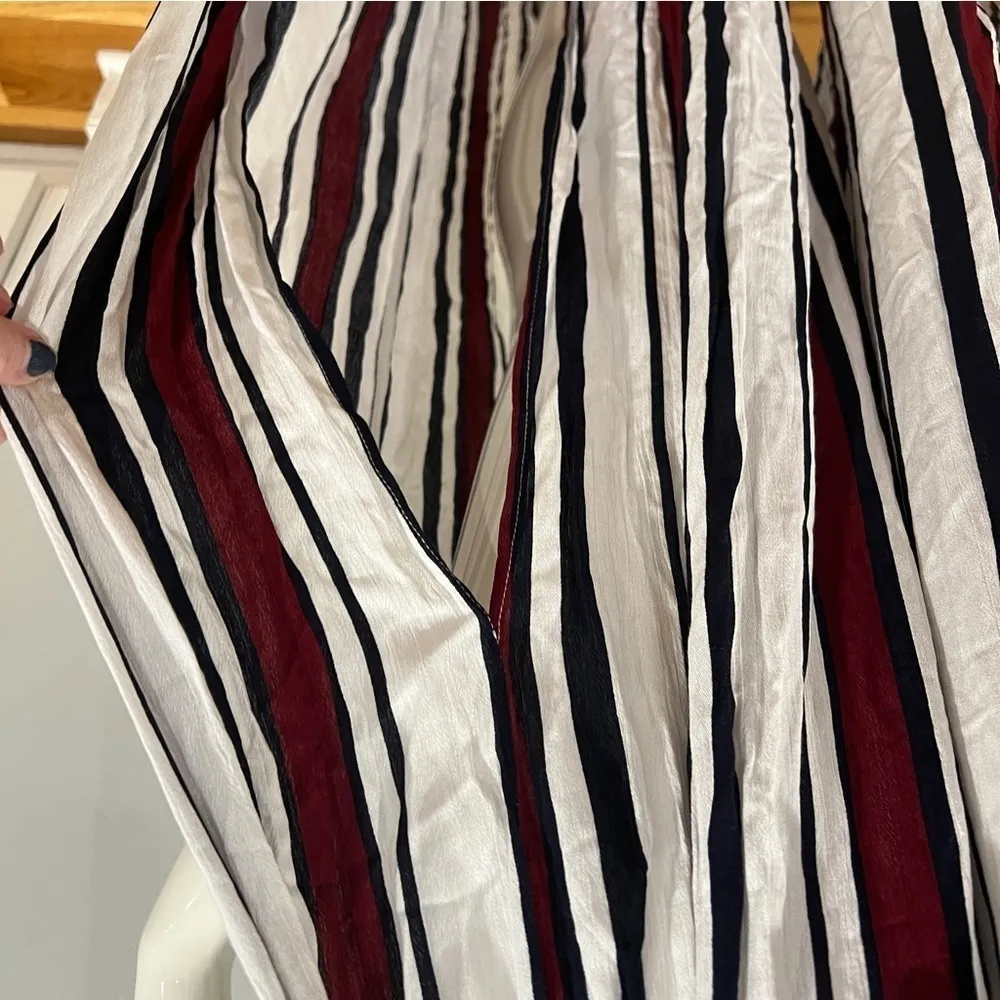 Robertson & Rodeo Feeling Fine Striped Jumpsuit Wine Red - Image 6